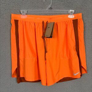 Nike Men's Dri-FIT Stride 5-Inch Hybrid Running Shorts in Orange/Bright XXL